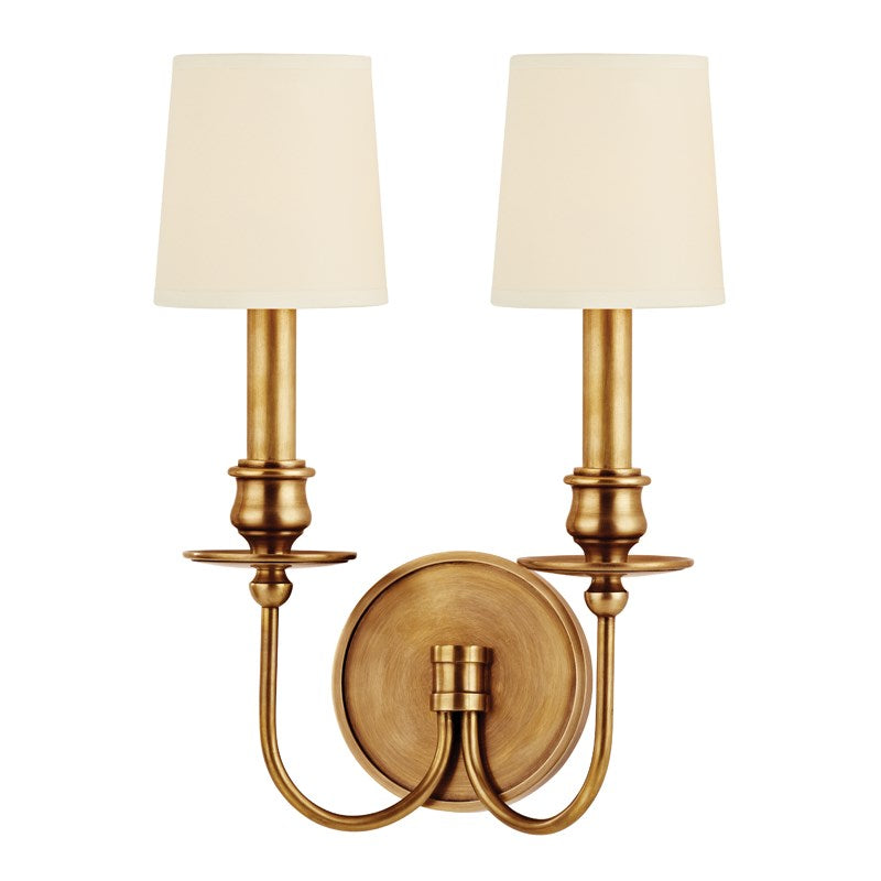 media image for cohasset 2 light wall sconce design by hudson valley 3 233