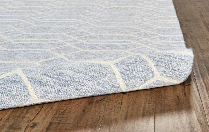 media image for Natal Blue and Ivory Rug by BD Fine Roll Image 1 299