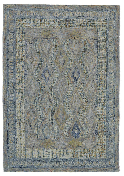 product image of Varvara Hand Tufted Gray and Blue Rug by BD Fine Flatshot Image 1 597