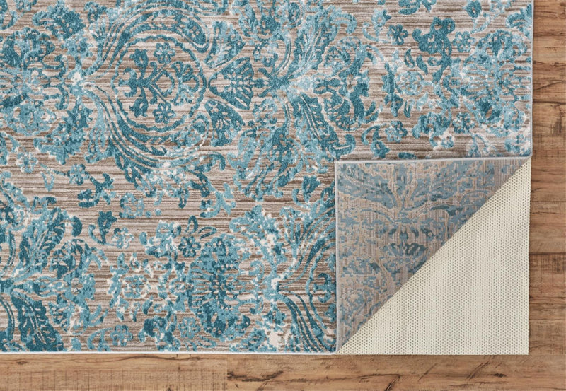media image for Arsene Blue and Taupe Rug by BD Fine Fold Image 1 284
