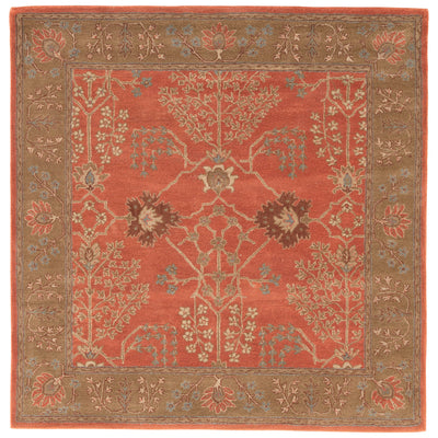 product image for pm51 chambery handmade floral orange brown area rug design by jaipur 8 0