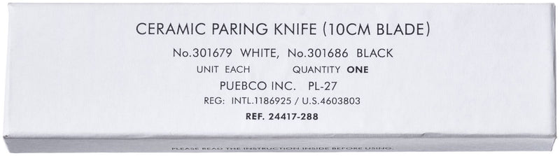 media image for ceramic paring knife in black design by puebco 4 20