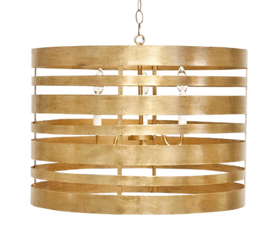 product image of striped metal pendant with interior 3 candle cluster in various colors 1 520