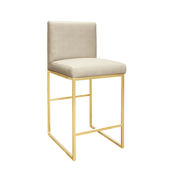 media image for faux shagreen counter stool with brass base in various colors 1 275