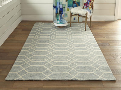 product image for Natal Blue and Ivory Rug by BD Fine Roomscene Image 1 61