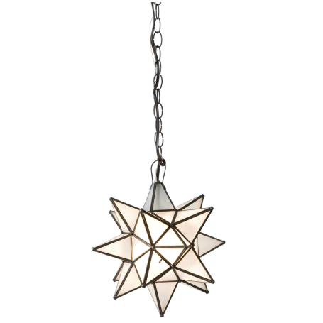 media image for star chandelier with frosted glass in various sizes 1 290
