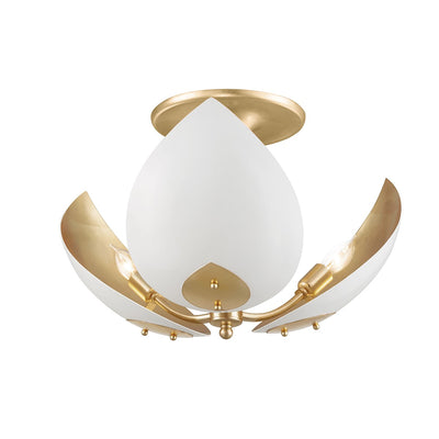 product image of Lotus 3 Light Semi Flush by Hudson Valley 547