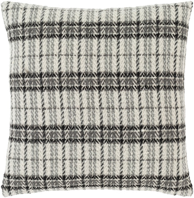 product image for Adam ADM-001 Woven Pillow in White & Medium Gray by Surya 55