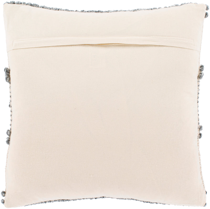 media image for Anders ADR-006 Hand Woven Square Pillow Cream & Medium Gray by Surya 279