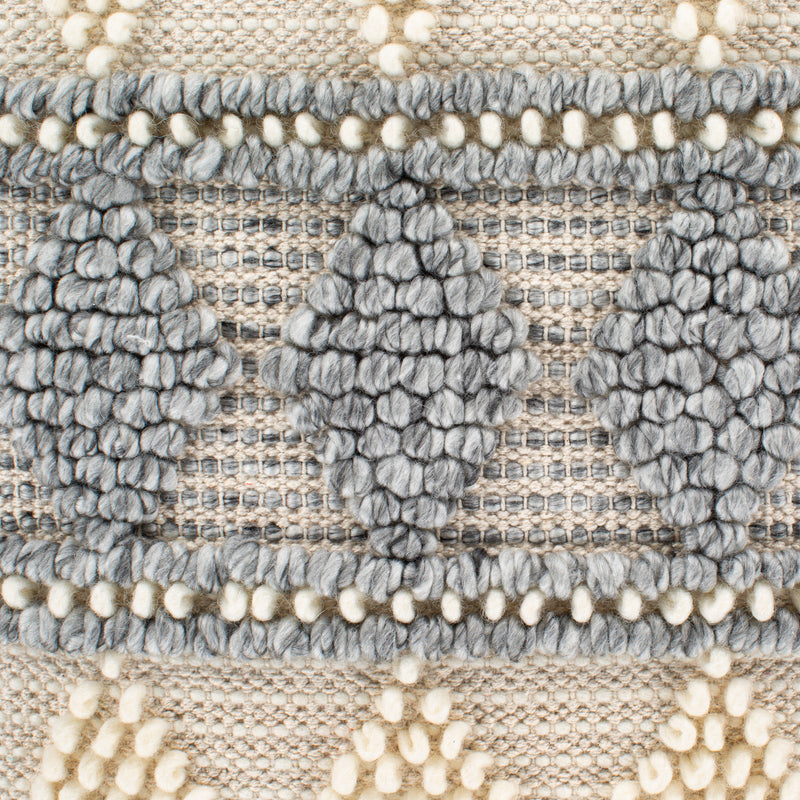 media image for Anders ADR-006 Hand Woven Square Pillow Cream & Medium Gray by Surya 286