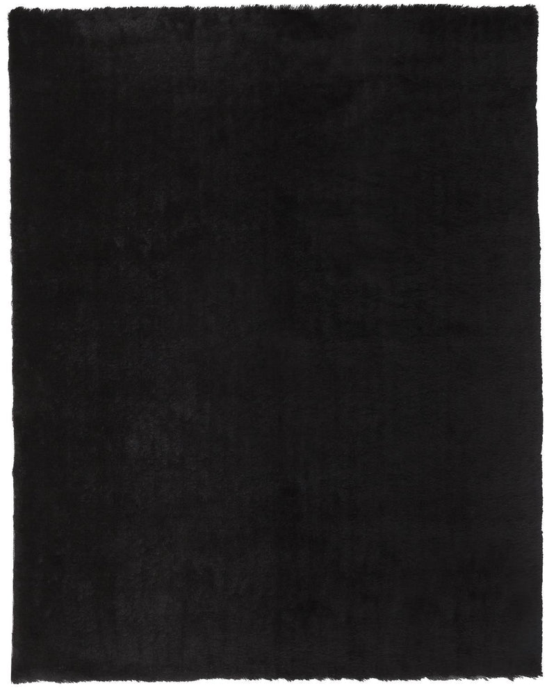 media image for Freya Hand Tufted Noir Black Rug by BD Fine Flatshot Image 1 286