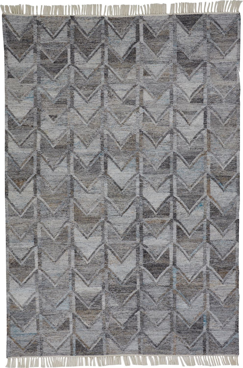 media image for Elstow Hand Woven Light and Dark Gray Rug by BD Fine Flatshot Image 1 256