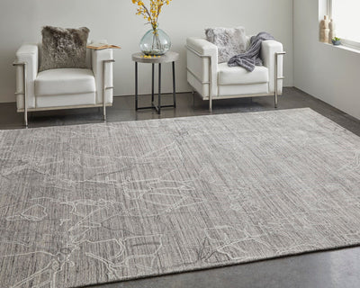 product image for archor abstract contemporary hand tufted gray ivory rug by bd fine wtnr8890gryivyh00 7 36