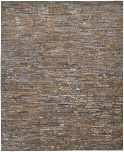 product image of Clarkson Hand-Knotted Distressed Bronze Brown Rug 1 537