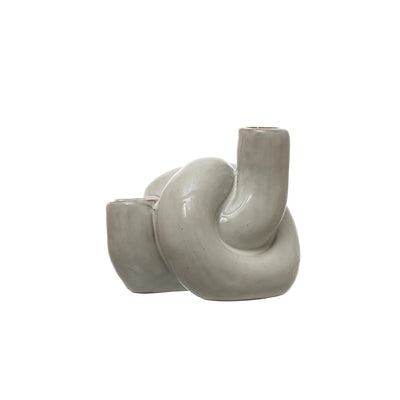 product image of Stoneware Double Taper Holder 543