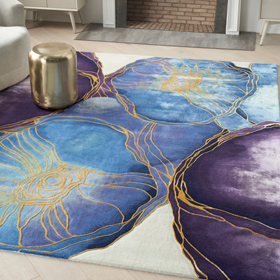 product image for prismatic hand tufted blue gold rug by nourison nsn 099446135261 7 53