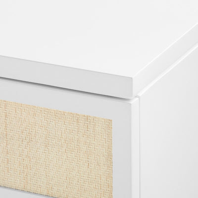 product image for Astor 3-Drawer Side Table in White 98