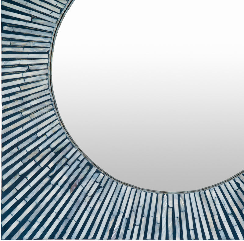 media image for Avondale AVD-001 Square Mirror in Blue and Ivory by Surya 251