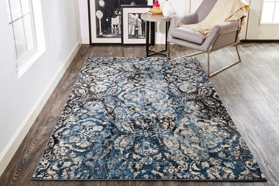 product image for Tullamore Blue and Black Rug by BD Fine Roomscene Image 1 49