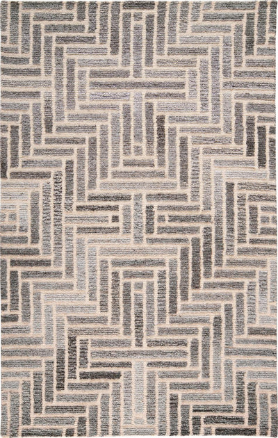 product image for Palatez Hand Tufted Gray and Ivory Rug by BD Fine Flatshot Image 1 95