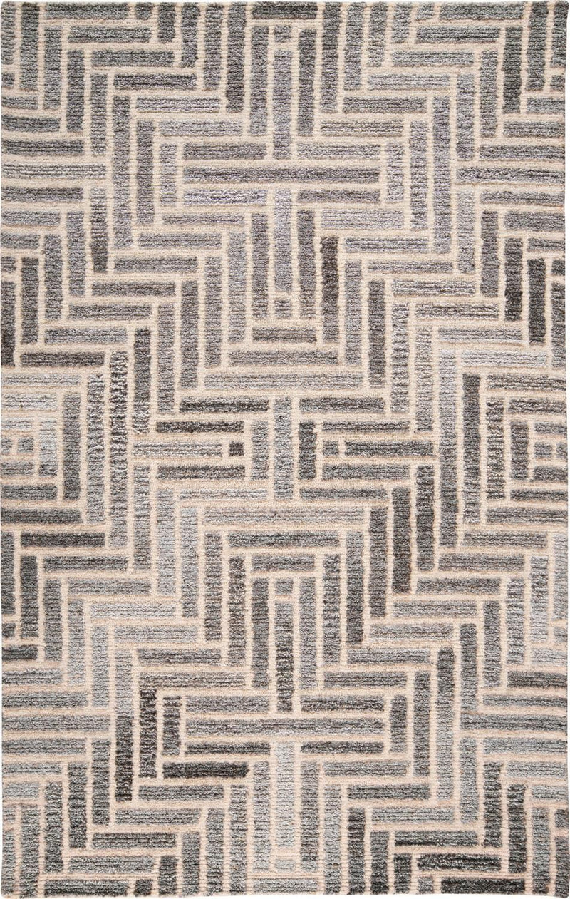 media image for Palatez Hand Tufted Gray and Ivory Rug by BD Fine Flatshot Image 1 231