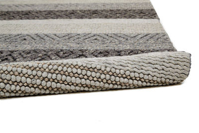 product image for Genet Hand Woven Chracoal Gray and Tan Rug by BD Fine Roll Image 1 6