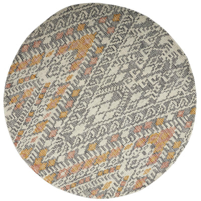 product image for Binada Hand Tufted Gray and Orange Rug by BD Fine Flatshot Image 1 10