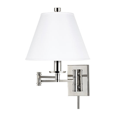product image for claremont 1 light wall sconce plug white shade 7721 design by hudson valley lighting 1 59