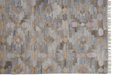 product image for Elstow Hand Woven Blue and Tan Rug by BD Fine Corner Image 1 29