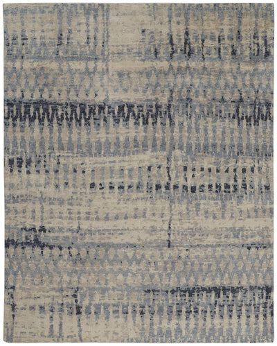 product image of Scottsdale Hand Knotted Tan and Blue Rug by BD Fine Flatshot Image 1 52