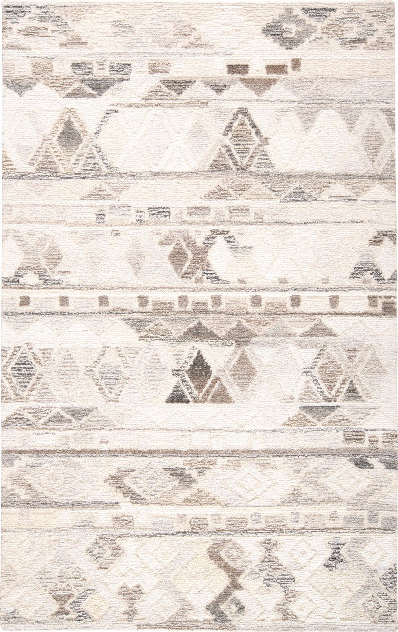 media image for Palatez Hand Tufted Ivory and Brown Rug by BD Fine Flatshot Image 1 220