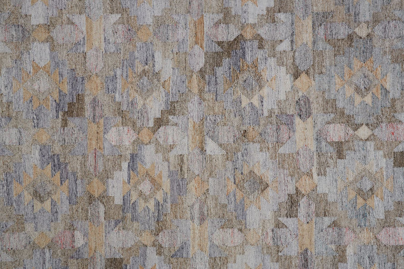 media image for Elstow Hand Woven Blue and Tan Rug by BD Fine Texture Image 1 228