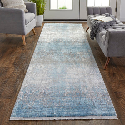 product image for lindstra abstract blue silver gray rug news by bd fine 866r39fwblugryb05 8 32