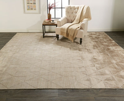 product image for Savona Hand Woven Metallic Taupe Rug by BD Fine Roomscene Image 1 89