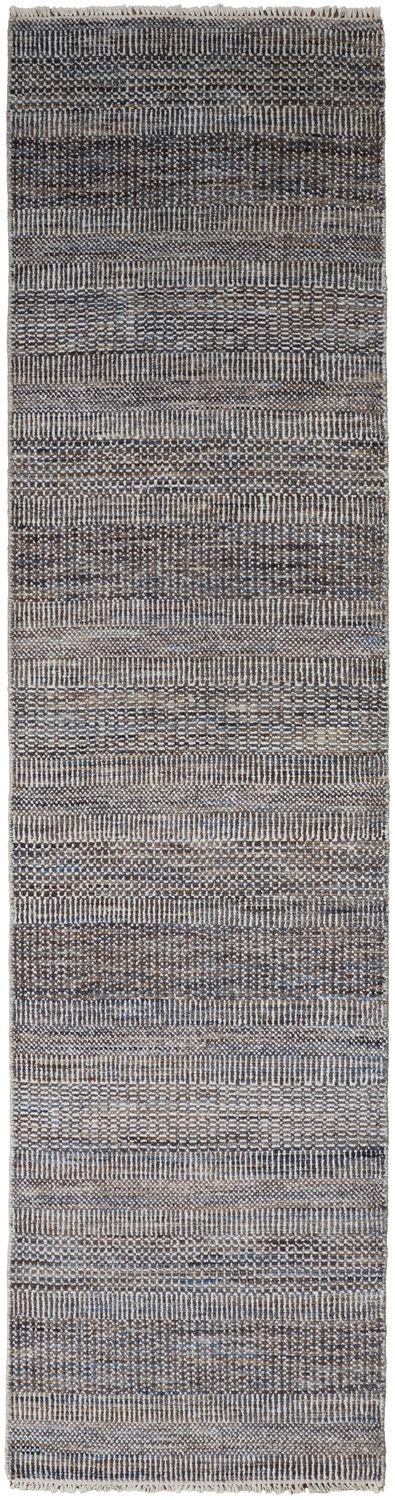 product image for Caldecott Hand Knotted Dark and Warm Gray Rug by BD Fine Flatshot Image 1 9
