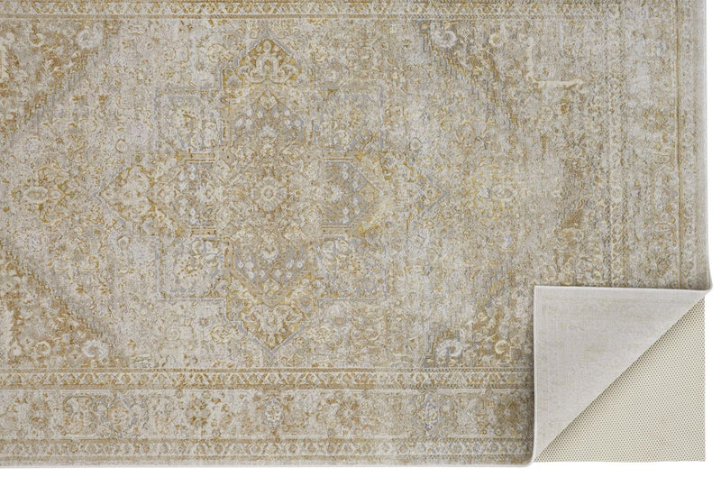 media image for Tripoli Gold and Gray Rug by BD Fine Fold Image 1 213