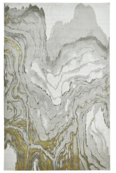 product image of Vanhorn Gold and Ivory Rug by BD Fine Flatshot Image 1 575
