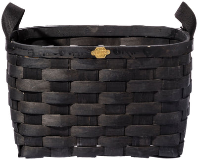 product image for wooden basket black rectangle design by puebco 7 4