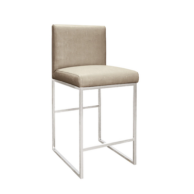product image of faux shagreen counter stool with nickel base in various colors 1 528