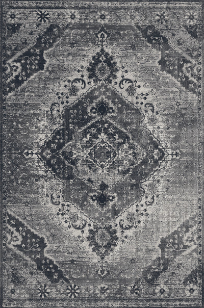 product image for Everly Power Loomed Silver / Grey Rug Flatshot Image 34