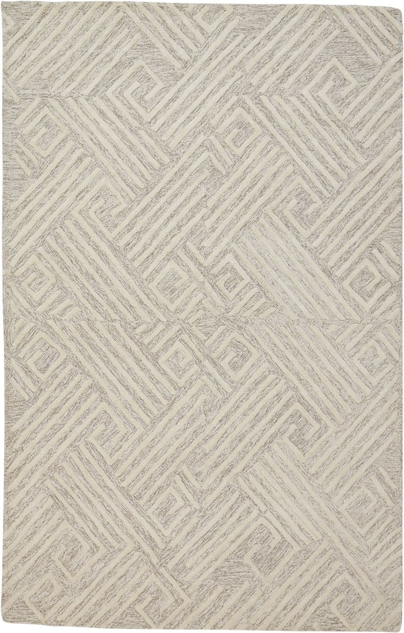 media image for Fadden Hand Tufted Ivory and Tan Rug by BD Fine Flatshot Image 1 232