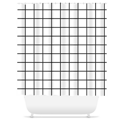 product image of grid shower curtains 1 580