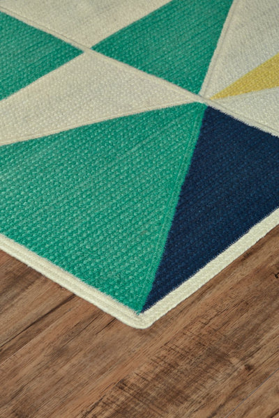 product image for Chole Machine Braided Green and Blue Rug by BD Fine Corner Image 1 96