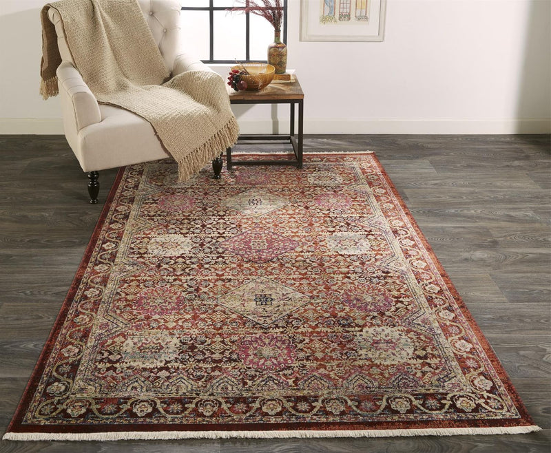 media image for Tessina Rust and Pink Rug by BD Fine Roomscene Image 1 251