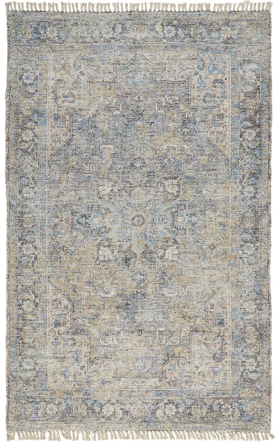 product image of Ramey Hand Woven Blue and Gray Rug by BD Fine Flatshot Image 1 538