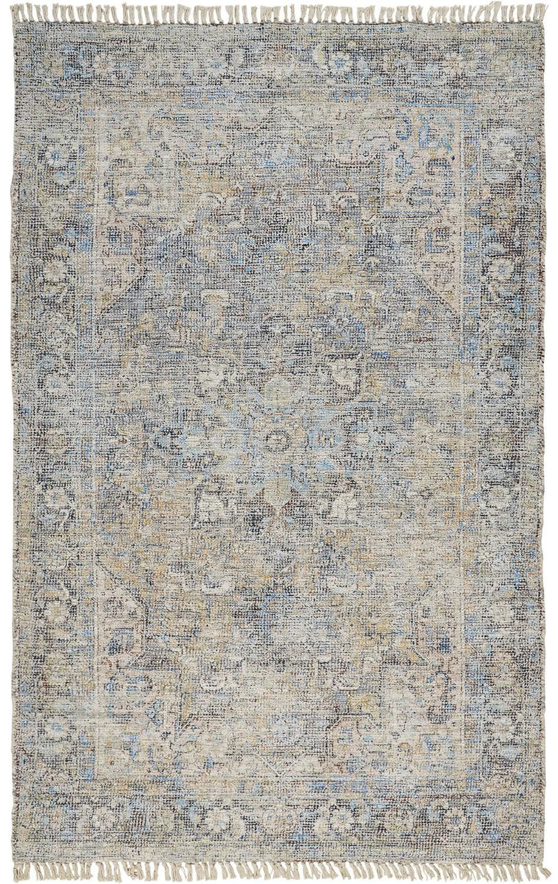 media image for Ramey Hand Woven Blue and Gray Rug by BD Fine Flatshot Image 1 277
