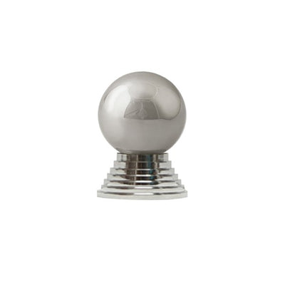 product image of Betsy Simple Round Knob w/ Tiered Stem in Nickel design by BD Studio 523