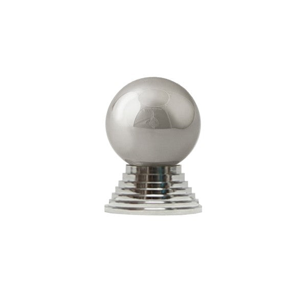 media image for Betsy Simple Round Knob w/ Tiered Stem in Nickel design by BD Studio 218