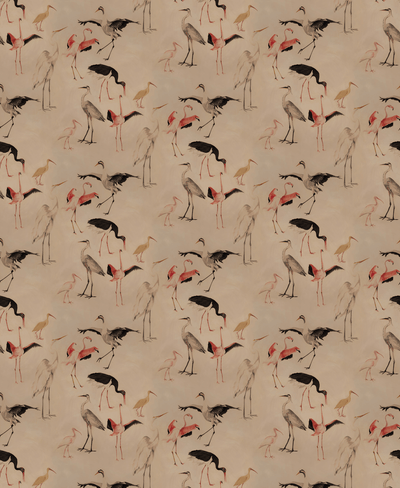 product image for Bird Dance Wallpaper in Egret Plume 76