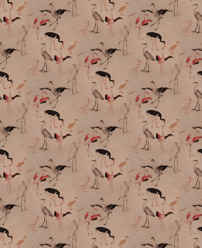 media image for Bird Dance Wallpaper in Tail Feather 215